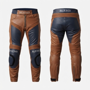 กางเกงหนังวัวแท้แบบมีรูระบายอากาศสำหรับขี่มอเตอร์ไซค์ ตัดเย็บตามขนาด - Product Image 2