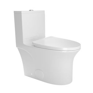 WaterSense certificate 1.1/1.6 GPF Comfort altezza pavimento montate un pezzo in ceramica bianca wc Soft Close sedile coppe certificate - Product Image 4
