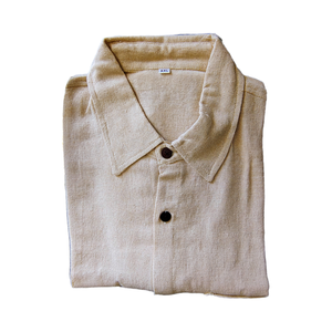 Chemises pour hommes en coton décontracté de haute qualité, personnalisées, imprimées en décharge, de couleur unie, taille plus, respirantes - Product Image 2