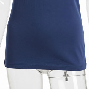 T-shirt à manches courtes col rond pour femme, bleu uni, en molleton tricoté respirant, coupe classique, décontracté, toutes saisons, séchage rapide, protection UV - Product Image 5