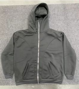 Sudadera con capucha y cremallera estilo vintage, diseño de doble gorro resistente al frío, lavado ácido, estilo gótico, oversize, para hombre y mujer - Product Image 1