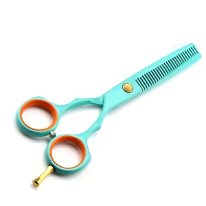 Ciseaux à effiler les cheveux personnalisés de 5,5 pouces avec logo, en acier inoxydable 440C, ciseaux de barbier à 30 dents, ciseaux de coiffure à effiler les cheveux - Product Image 1