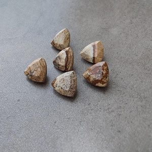 Pierre précieuse authentique Biscuit Jasper, taille facetée, forme trilobée, calibrée AAA+, pour la fabrication de bijoux - Product Image 4