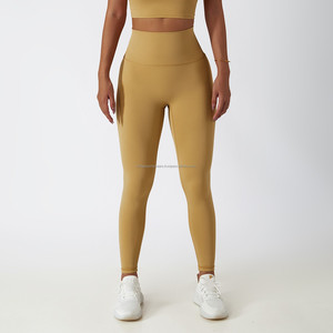 Conjunto de Yoga para Mujer de 2 Piezas, Sin Costuras, Color Sólido, Transpirable, para Gimnasio y Entrenamiento - Product Image 5