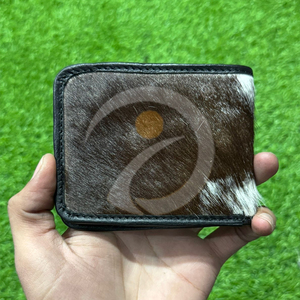 Portefeuille fin en cuir de vachette fait main pour homme, organisateur de poche avec finition en cuir rustique de qualité supérieure, vente en gros - Product Image 5