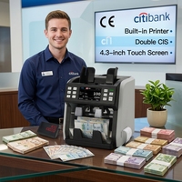 Contador de Dinero de Alta Velocidad P300 de Grado Comercial con Pantalla TFT de 4.3 Pulgadas, Impresora Integrada y Clasificador de Monedas Multidivisa