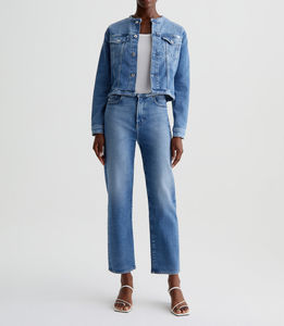 Veste en jean en gros pour femme, nouvelle collection printemps-automne, couleur unie, manches longues, poches, coupe courte, style tweed - Product Image 4