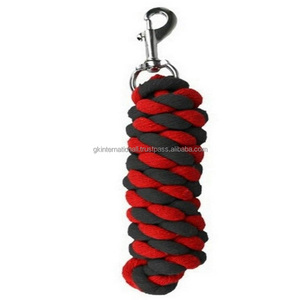 Custom Made Multicolor Comfortable Cotton Horse Lead Rope with Nickel or Brass Variant <b>Snap</b> <b>Hook</b> - Product Image 5