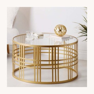 Modern Industrial Metal And Glass Coffee Table Stylish New Design Customized Premium Coffee Table Home Hotel Furniture - Product Image 1