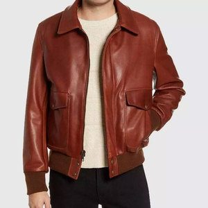 Nouvelles vestes universitaires en cuir personnalisées à prix d'usine, manches longues, logo frontal, haute qualité, pour hommes, hiver, adultes, OEM - Product Image 1