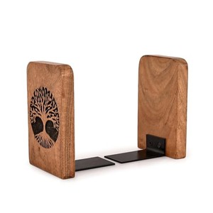 Porte-livres sculptés en bois de Sheesham |   Organisateur de bureau sculpté à la main, vente en gros en Inde - Product Image 2