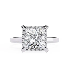 Splendid Radiant Lab grown Diamond Gold <b>Ring</b> Luminescent Border Unisex <b>Sovereign</b> Engagement Gift - Product Image 5