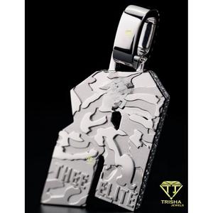 Colgante de Lujo con Letra R Engastada en Diamantes VVS Moissanite, Collar con Inicial Estilo Hip Hop, Colgante Personalizado con Letra R - Product Image 4