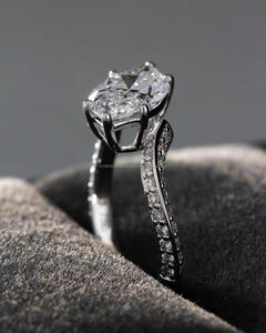 CVDDiamond 10K Or Massif F VVS-VS Carat All Cut Lab Grown Diamond Ring Cadeaux de fiançailles de luxe pour les femmes Meilleurs mariages IGI - Product Image 2