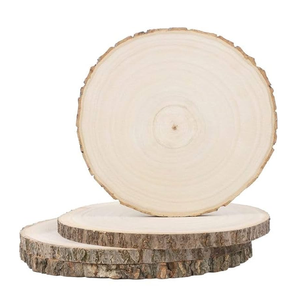 Wooden Coaster Set <b>Round</b> Checkered Design Heat Resistant <b>Mats</b> & Pads 4 pcs Modern Style Table Accessory - Product Image 1