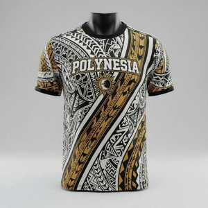 Camiseta Personalizada al por Mayor, Camisetas Estampadas para Hombre, Camiseta de Manga Corta con Cuello Redondo de Alta Calidad, Diseño Moderno de Micronesia - Product Image 1