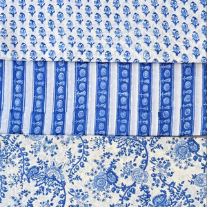 Breathable Eco Friendly Hand Block Printed 100%Cotton Fabric Handcrafted Jaipur Heritage Traditional Block Print Cotton Fabric - Product Image 1
