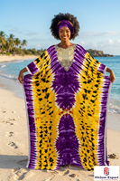 Robe Kaftan de Plage Imprimée de Luxe pour Femme, Coupe Ample, en Soie, Coton et Rayonne, Tendance, Cache-Maillot, Fabricant Textile OEM ODM Personnalisé