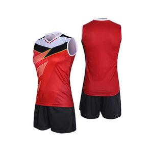 Ensemble de maillots de volley-ball roses sans manches personnalisés avec logo, panneaux latéraux contrastants, tenue de sport pour femmes - Product Image 4