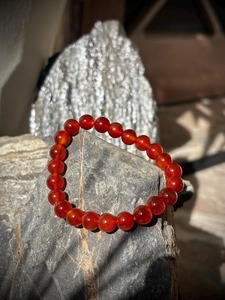 Wholesale Natural Stone <b>Red</b> Carnelian Round Beads <b>Bracelet</b> Handmade Classic Style Healing Gemstone Fashion Jewelry For Unisex - Product Image 4