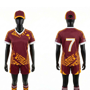 Uniforme de Rugby con Diseño Personalizado, Camiseta de Alta Calidad 100% Poliéster, Impresión Digital 3D, Ligera, Transpirable, Cuello Redondo, Media Manga - Product Image 4