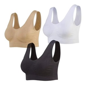 Soutien-gorge de sport personnalisé pour femme à maintien élevé, uni, pour entraînement, yoga, fitness, vente en gros, avec logo - Product Image 2