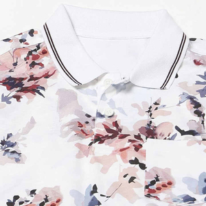 Camisa Polo de Manga Corta con Estampado Floral para Hombre, Corte Regular, Estilo Casual, 100% Algodón Popelina, Diseño Transpirable - Product Image 2