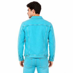 Veste en jean d'hiver pour homme, look décontracté intemporel, tissu en jean robuste, structure classique, confortable à porter au quotidien, respirant - Product Image 3