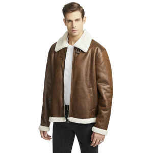 <b>Men's</b> <b>Long</b> PU <b>Leather</b> Jacket With Fur Hood Waterproof Winter <b>Coat</b> Casual Outerwear Thick Faux Fur Lining Single Breasted - Product Image 4