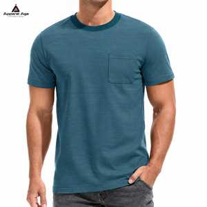 T-shirt unisexe à manches courtes col rond en coton 100% anti-plis respirant de haute qualité OEM 180 g/m² avec logo personnalisé coupe ample pour homme - Product Image 1