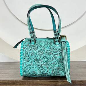 กระเป๋าทรงดัฟเฟิลกระเป๋าหนังวัวขนาดเล็กมีซิปจับแบบเร็วทำจากหนังแท้ความจุเยอะทันสมัย - Product Image 5