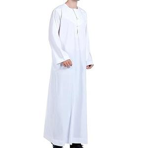 Vêtements ethniques traditionnels, robe musulmane, thobe blanc, jubba, robes de prière, respirantes, 100% coton, vêtements arabes avec logo personnalisé - Product Image 4