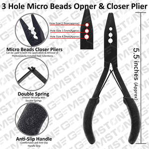 Microlinks Durable Reusable Black Hair <b>Extensions</b> Tool Kit Stainless Steel Micro Ring <b>Beads</b> Opener Closer Hook Loop Tool Custom - Product Image 6