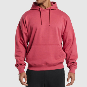 Sweat à capuche coupe classique pour homme, couleur unie, taille personnalisable, service OEM, 100 % coton, doublure polaire, écologique - Product Image 1