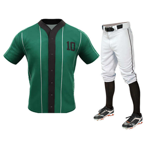 Nouveauté : uniforme de baseball respirant à manches courtes pour homme, couleurs et logo personnalisés, service OEM, 100% polyester, fabriqué au Pakistan - Product Image 5