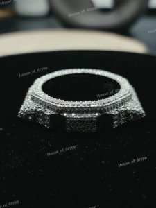VVS Moissanite Iced Out <b>Watch</b> <b>Case</b> Custom Round Bezel For GA2100 Fully Diamond Luxury Sport Men <b>Watch</b> - Product Image 3