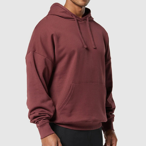 Solid Color Breathable Best Quality Winter Men's Regular Fit <b>Lined</b> Anti-Pilling Casual Fleece Eco-Friendly Cotton Blended <b>Hoodie</b> - Product Image 4