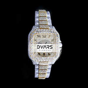 นาฬิกาเพชรโมอิสซาไนต์ VVS ขายดี รุ่นอัตโนมัติเต็มรูปแบบ สีโรสไวท์ ประดับเพชรหรูหรา สไตล์ฮิปฮอป - Product Image 2