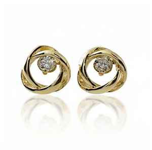 Pendientes Clásicos de Diamante Redondo Moissanite con Plata 925, Joyería Fina Solitaria para Compromiso, Regalo para Mujer - Product Image 1