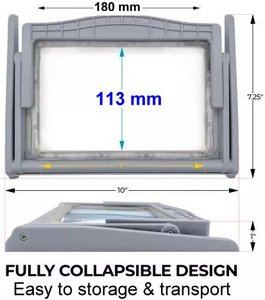 Loupe grossissante 5X LED multi-articulations, angle 360 degrés, avec support pliable - Product Image 5