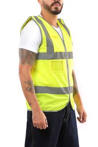 Reflective Safety Vests for Men Women High Visibility Vest with Pockets Mesh Fabric <b>Construction</b> Safety Apparel Neon <b>Work</b> Vest - Product Image 2