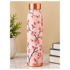Botella de Agua de Cobre con Patrón Mediterráneo, Portátil para Viajes - Product Image 2
