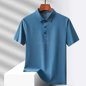 T-shirt personnalisé nouveau style été hommes t-shirt sans couture à manches courtes polyester coupe ajustée chemise de golf hommes - Product Image 2
