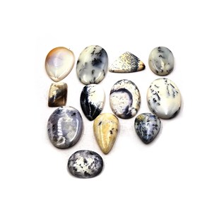 Lote de gemas sueltas de ópalo dendrítico natural en forma de cabujón, 21-54 mm, ópalo dendrítico para la fabricación de joyería artesanal. - Product Image 2