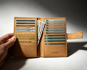 [สินค้าขายดี] กระเป๋าสตางค์ยาวหนังวัวแท้ Castello แบบนิ่ม ดีไซน์บาง  แบบเปิด  สำหรับผู้ชาย ผู้หญิง  ใช้ได้ทั้งชายและหญิง  วัสดุโพลีเอสเตอร์ - Product Image 2