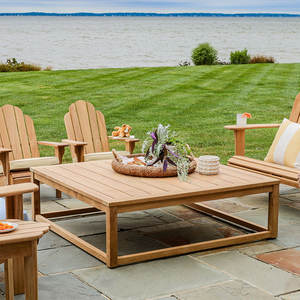 Mesa de Centro de Teca Sólida Hecha a Mano, Ecológica y de Lujo, Mesa de Patio Moderna para Hoteles, Resorts y Villas - Product Image 3