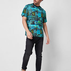 Men's O-Neck Short Sleeve Cotton T-<b>Shirt</b> <b>Patchwork</b> Print Slim Fit Casual Jersey Top Men Printed T-<b>Shirts</b> Men Customized Tees - Product Image 1