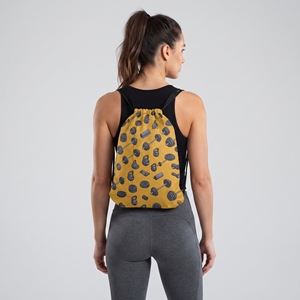 Sac à cordon en tissu non tissé imprimé sur mesure, sangle réglable, respirant, résistant à l'eau, grande capacité pour la salle de sport - Product Image 2