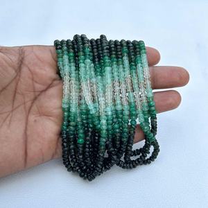 ลูกปัดอัญมณีสีเขียวมรกต3มม. สำหรับทำเครื่องประดับอัญมณีสีเขียว - Product Image 5