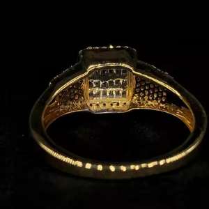 Anillo de Compromiso Luxira Jewels con Moissanita Creada en Laboratorio para Hombre, Estilo Hip Hop, Bañado en Rodio, para Propuestas de Matrimonio y Compromiso - Product Image 2